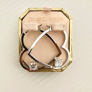 Juicy couture heart hoop earrings